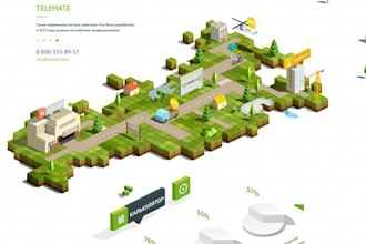 create a isometric map vector illustration