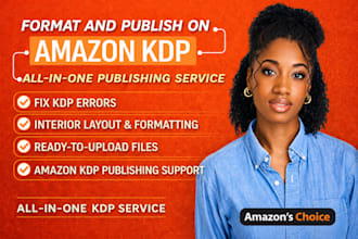 format kdp book edits ebook for amazon kdp or kindle direct publishing