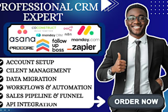 monday com expert monday crm asana procore coconstruct follow up boss n8n zapier