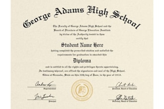make high school certificate, college diploma, university ged degree certificate