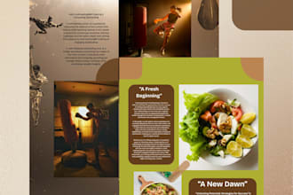 create modern fitness and healthy lifestyle canva templates
