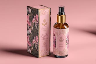 create cosmetic packaging and skincare label design