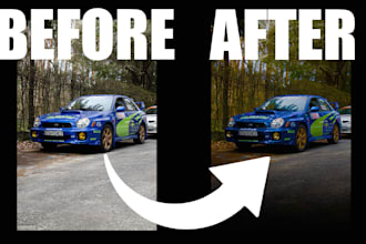 do car photography edit, retouch and post procesing