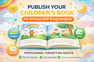design and format children book layout for KDP and print