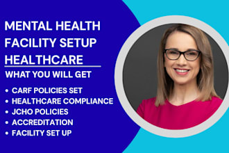 set up mental health facility, full licensing, carf, sops, policy and procedures
