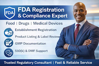 provide fda registration and compliance for food, drug, and medical devices