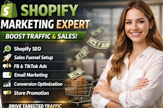 boost shopify store with shopify marketing sales funnel to boost shopify sale