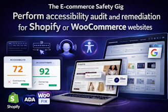 perform accessibility audit and remediation for shopify or woocommerce websites