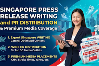 do singapore press release writing and PR distribution to premium sites