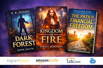 do book cover design, ebook cover design, kdp book cover, book design
