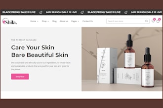 build skincare shopify store beauty website skincare shopify skincare website