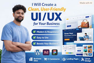 design modern, responsive websites with expert UI or UX