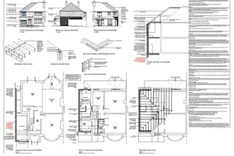 do uk regulation building, planning permission with detailed construction notes