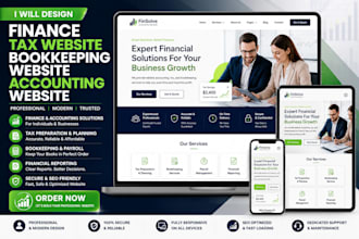 design finance website tax website bookkeeping website accounting website