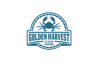design exceptional golden harvest alaska seafood logo
