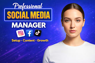 be your social media manager social media post social media marketing manager