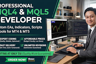 create expert advisor or indicator for mt4 and mt5