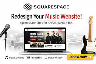 redesign squarespace music artist website band website entertainment website