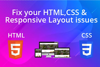 fix your website not responsive on mobile fix bugs css issues HTML issues