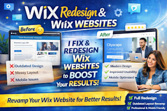 redesign wix website revamp wix site or fit wix website professionally