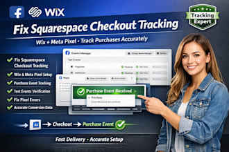 fix squarespace checkout conversion tracking wix facebook meta ads pixel