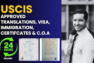 do certified translation for uscis, immigration, and legal documents
