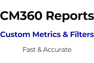 create cm360 reports with custom metrics and filters