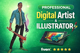 do your character in comicbook and cartoon style