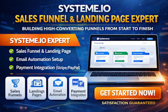 systeme io expert, sales funnel, landing page, systeme io funnel, systeme io web