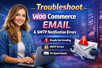 troubleshoot woocommerce email and SMTP notification errors