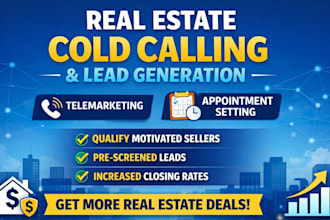 real estate virtual assistance cold calling lead generation appointment settings