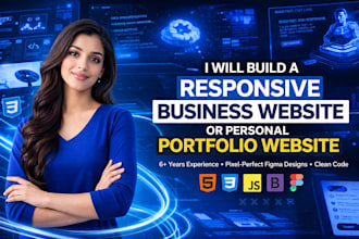build a responsive business website or personal portfolio website