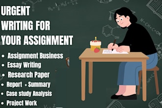 do your assignment, project work, essay writing for college and university
