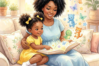 picture bookdesign  african american children illustration watercolor storybook