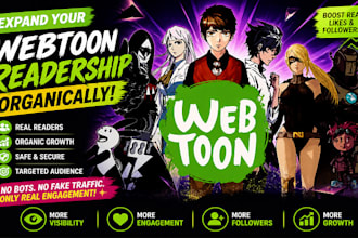 expand your webtoon, manga, or comic readership organically with real audience