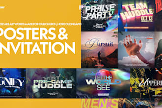 create your graphic poster or invitation for your church social media