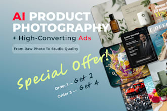 design high converting ai ad creatives and product photos
