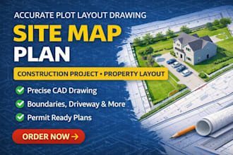 site map plan accurate plot layout drawing construction project property layout