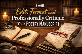 edit format and professionally critique your poetry manuscript