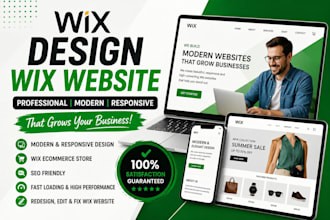 design a modern wix website or redesign your wix website professionally