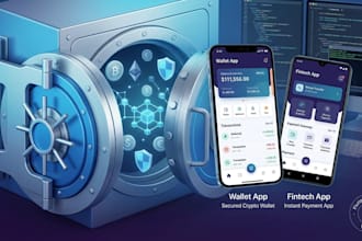 develop a secure crypto wallet app, fintech app, and flutter mobile app