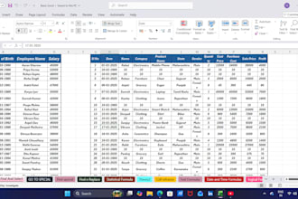 clean, format, merge, split excel data
