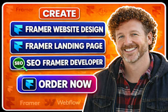 create framer website design, framer landing page, seo, framer developer