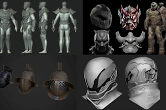 do 3d cosplay model, 3d helmet model, 3d shield, 3d custom mask for printing