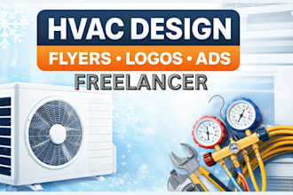 design hvac logo flyers and ads for air conditioning business