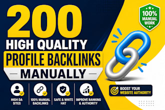 build 200 high quality profile backlinks manually
