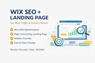 do wix seo optimization and design wix landing page that converts visitors