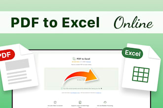 convert PDF or scanned pages to excel and excel data entry