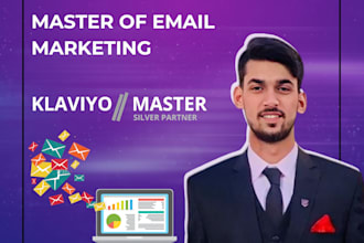 set up shopify klaviyo email marketing, design and automate email flows