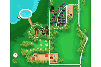 design 2d or 3d vector maps for rv parks, resorts and campground